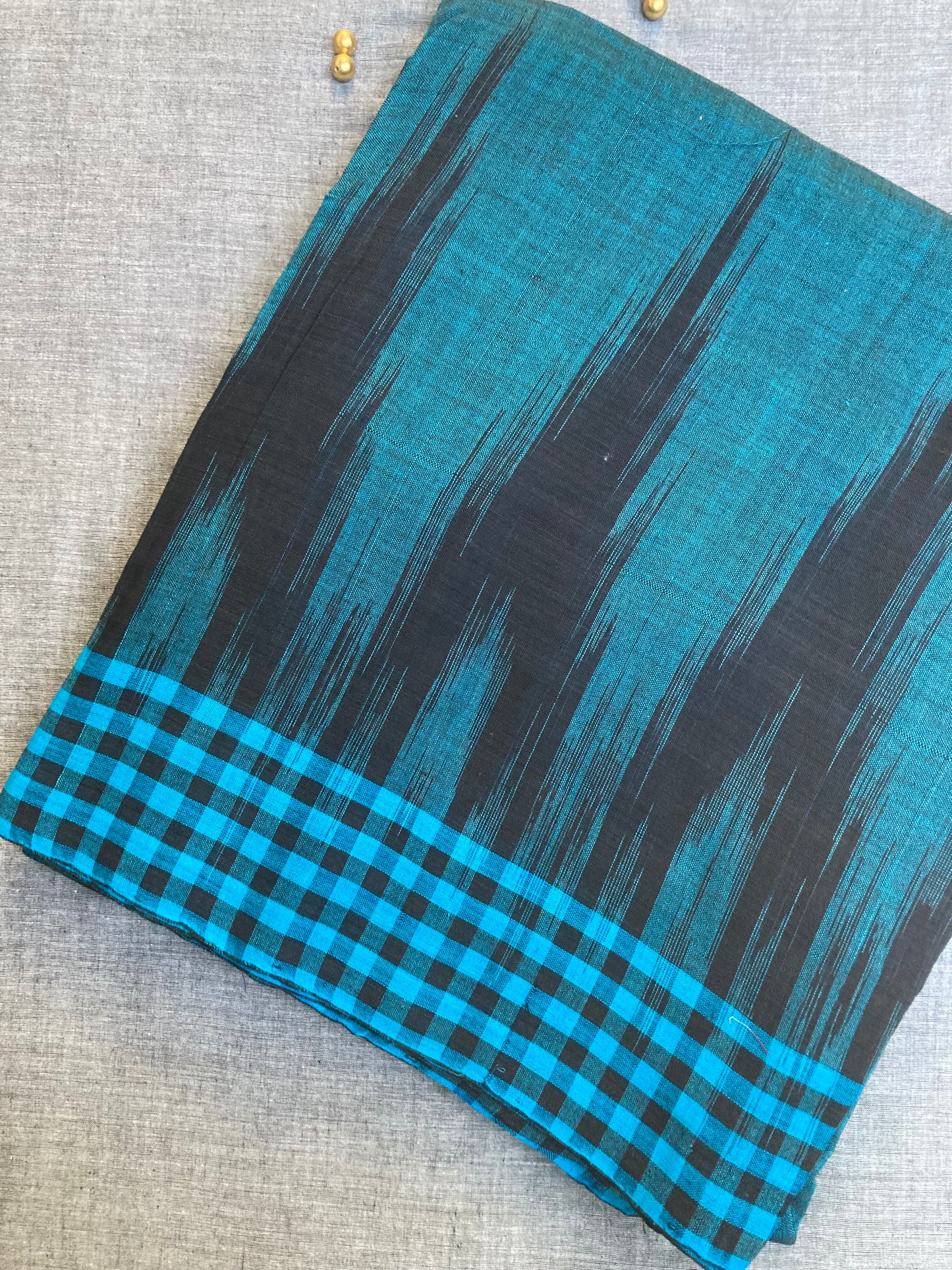 Cobalt Sambalpuri Ikkat Saree