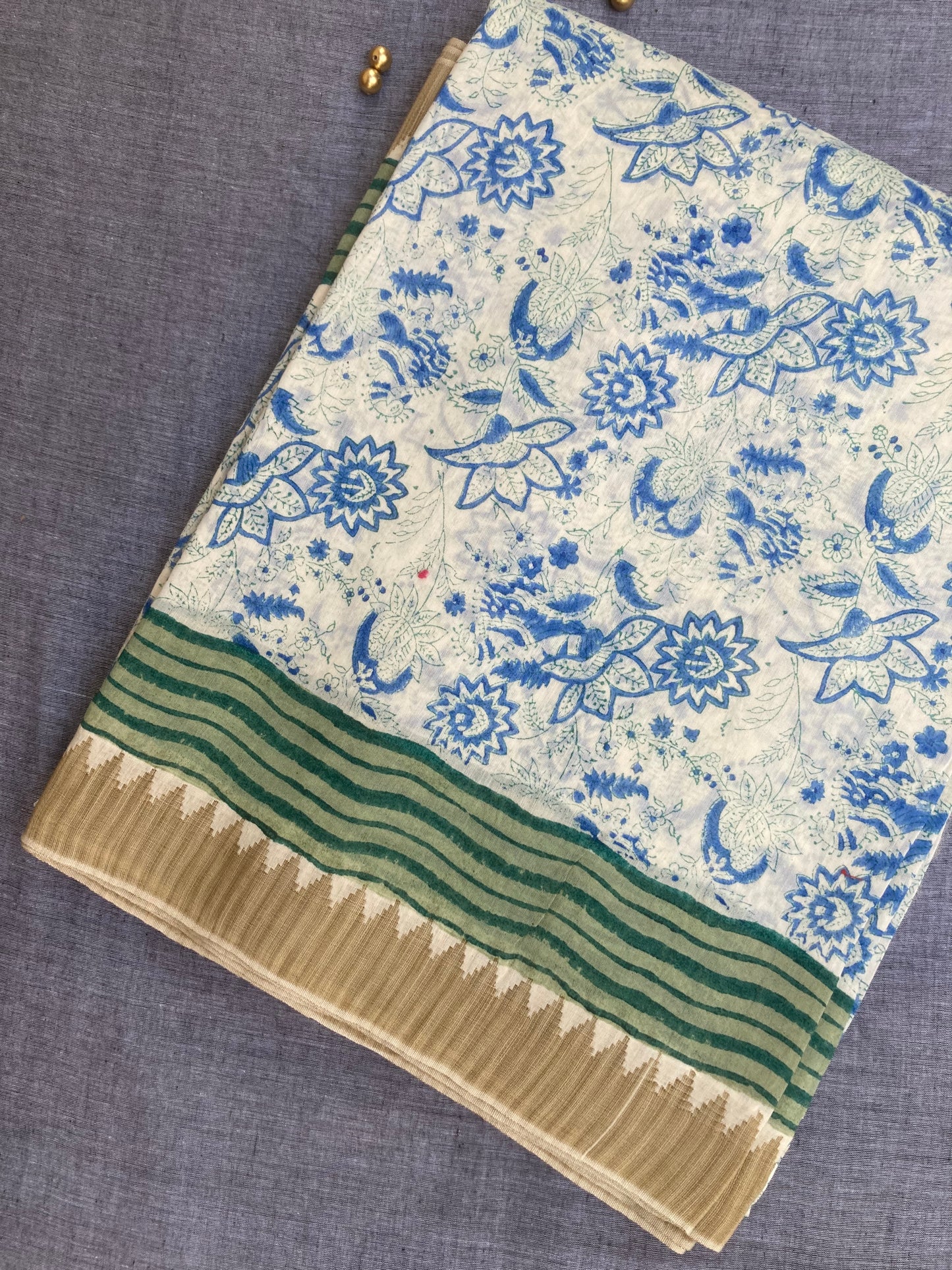 White Sangneri Saree