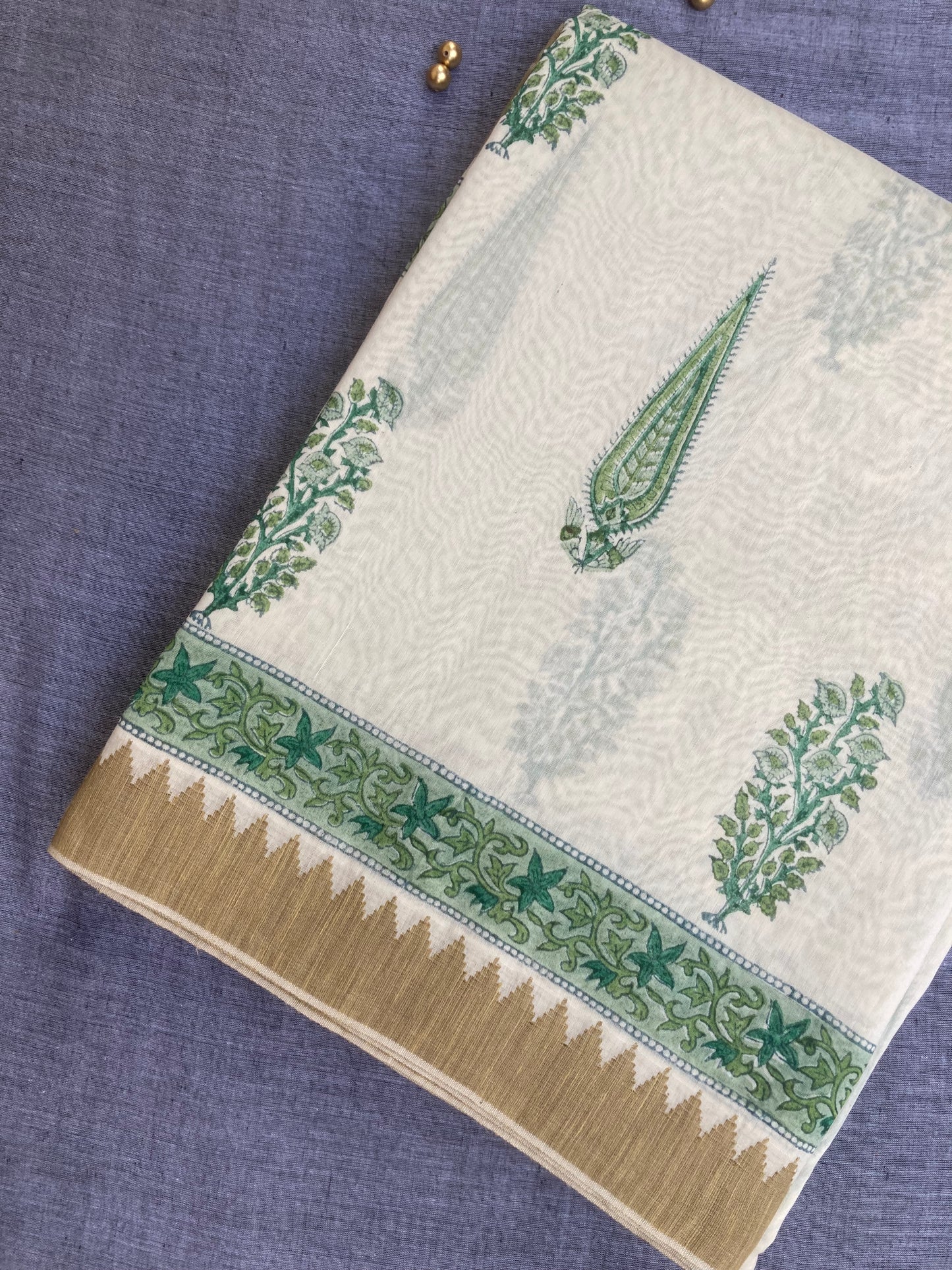Off White Sangneri saree