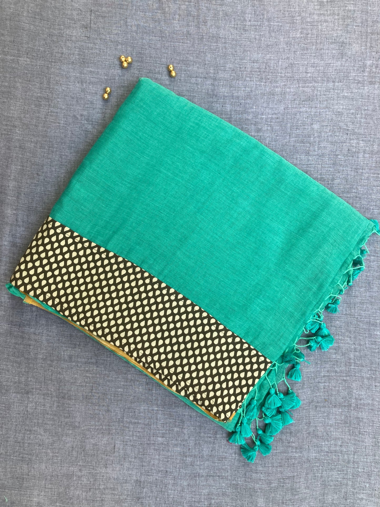 Mustered Yellow Maanto Concept Saree