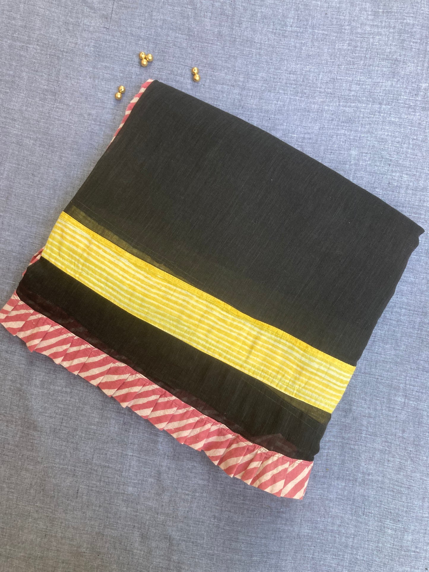 Charcoal Black Maanto Concept Saree