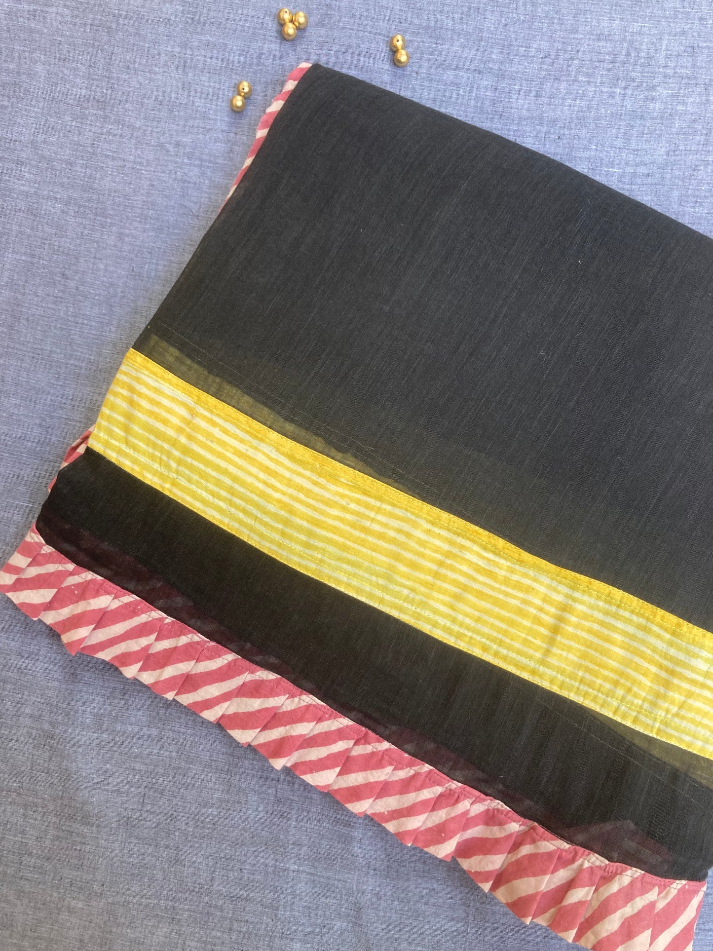 Charcoal Black Maanto Concept Saree