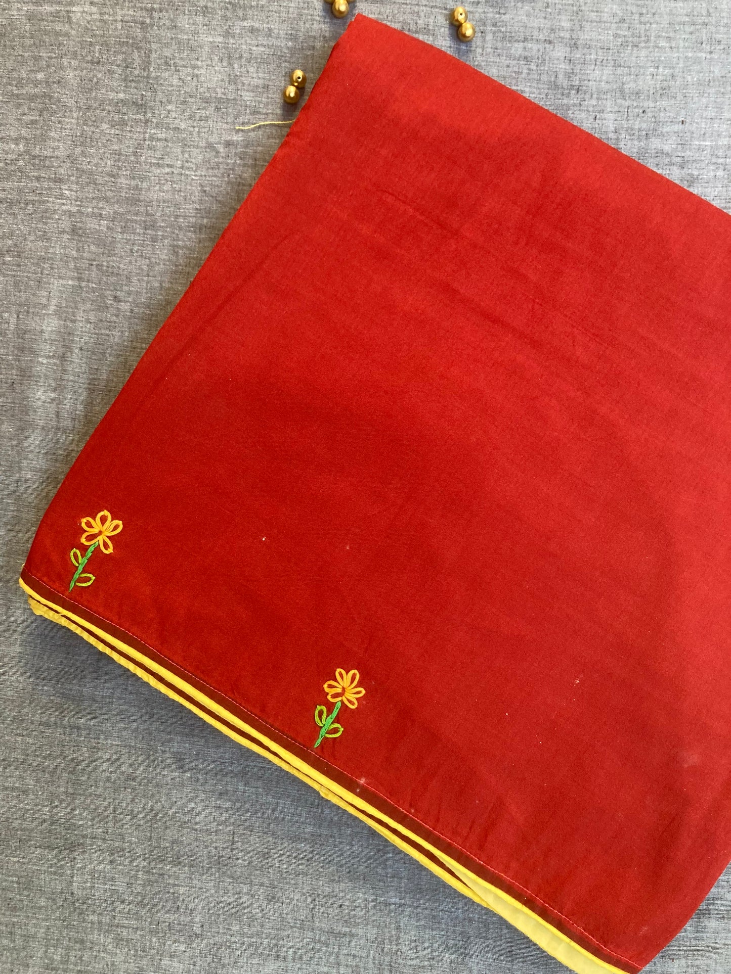 Dark Maroon Maanto Concept Saree