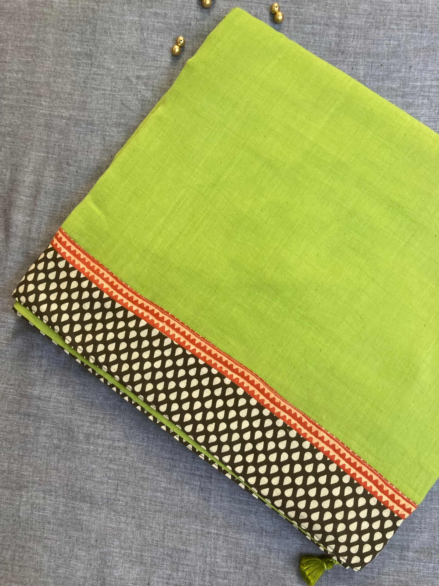 Light Green Maanto Concept Saree