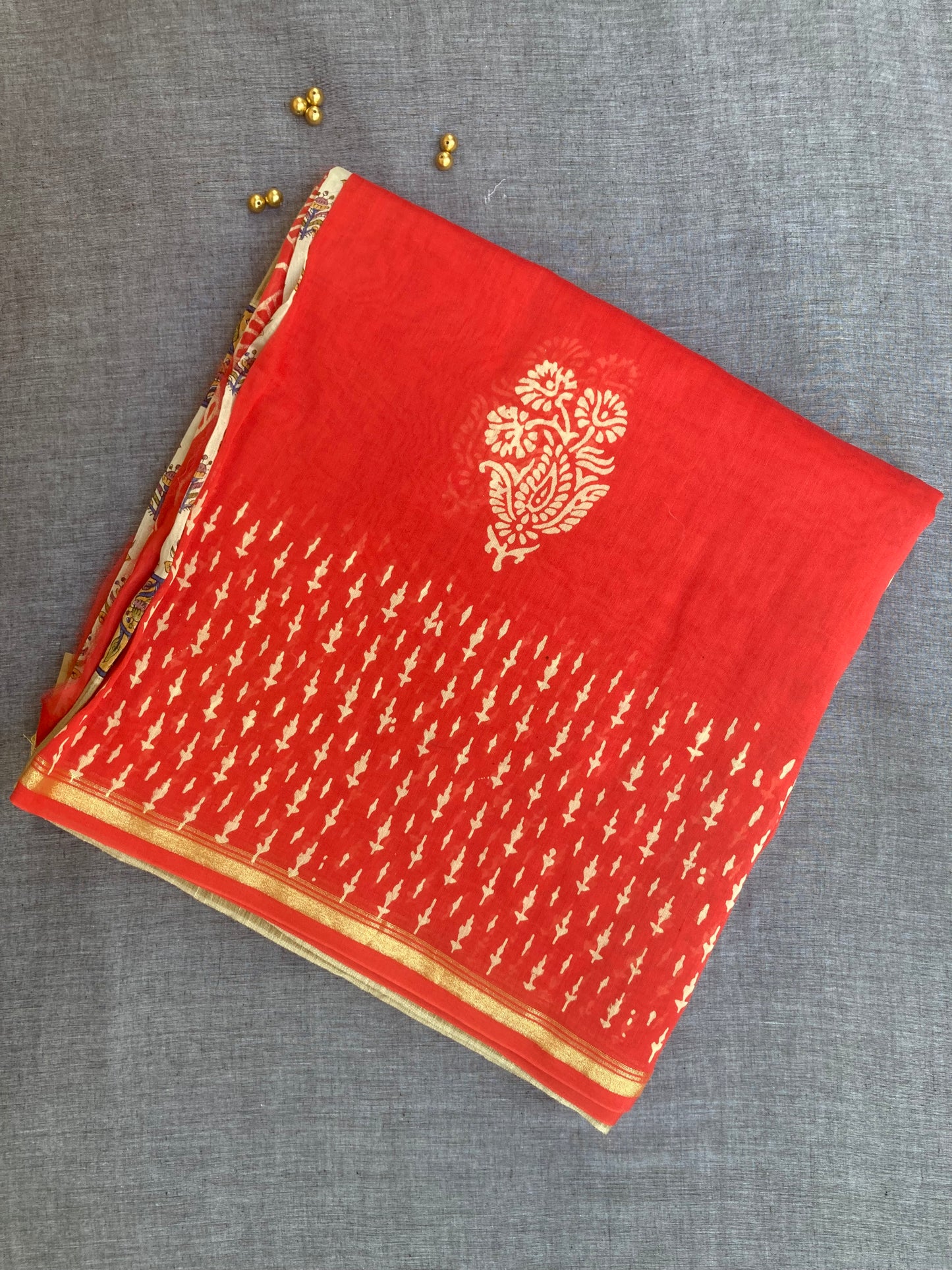 Peach Maanto Patli Pallu Saree
