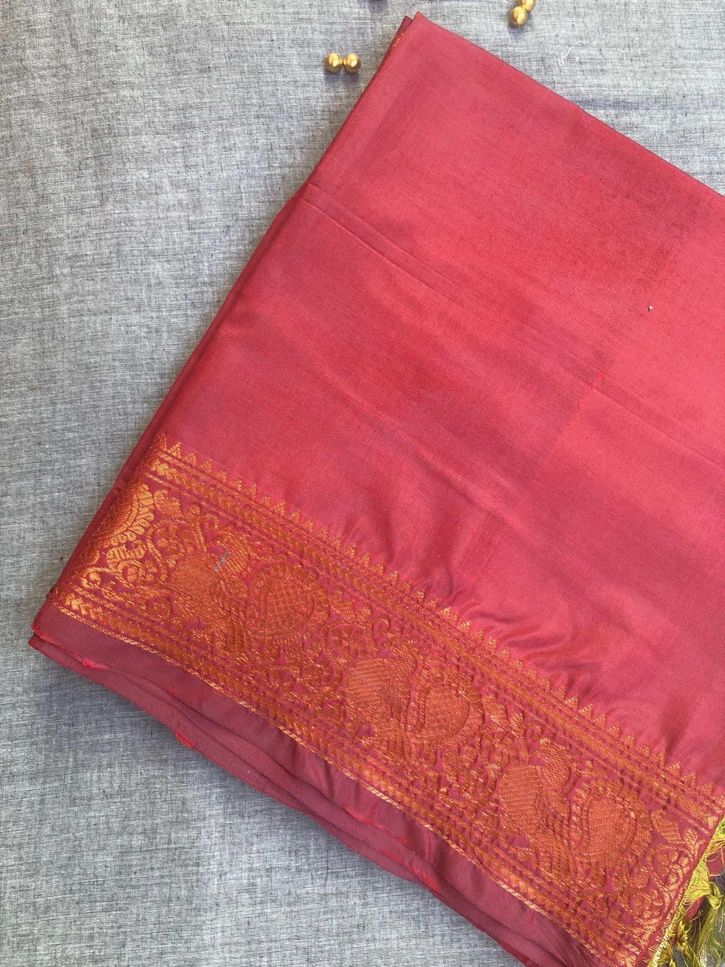Rosewood Banana Silk Saree