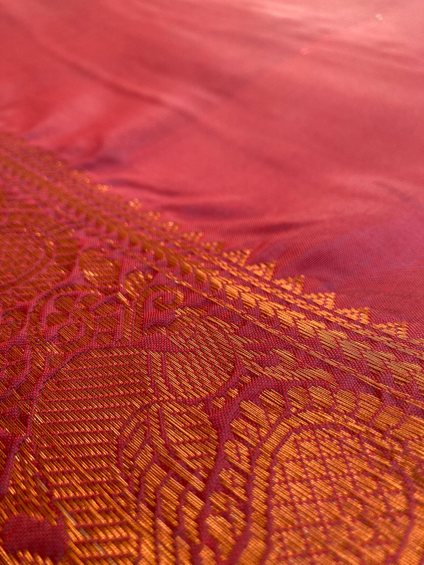 Rosewood Banana Silk Saree