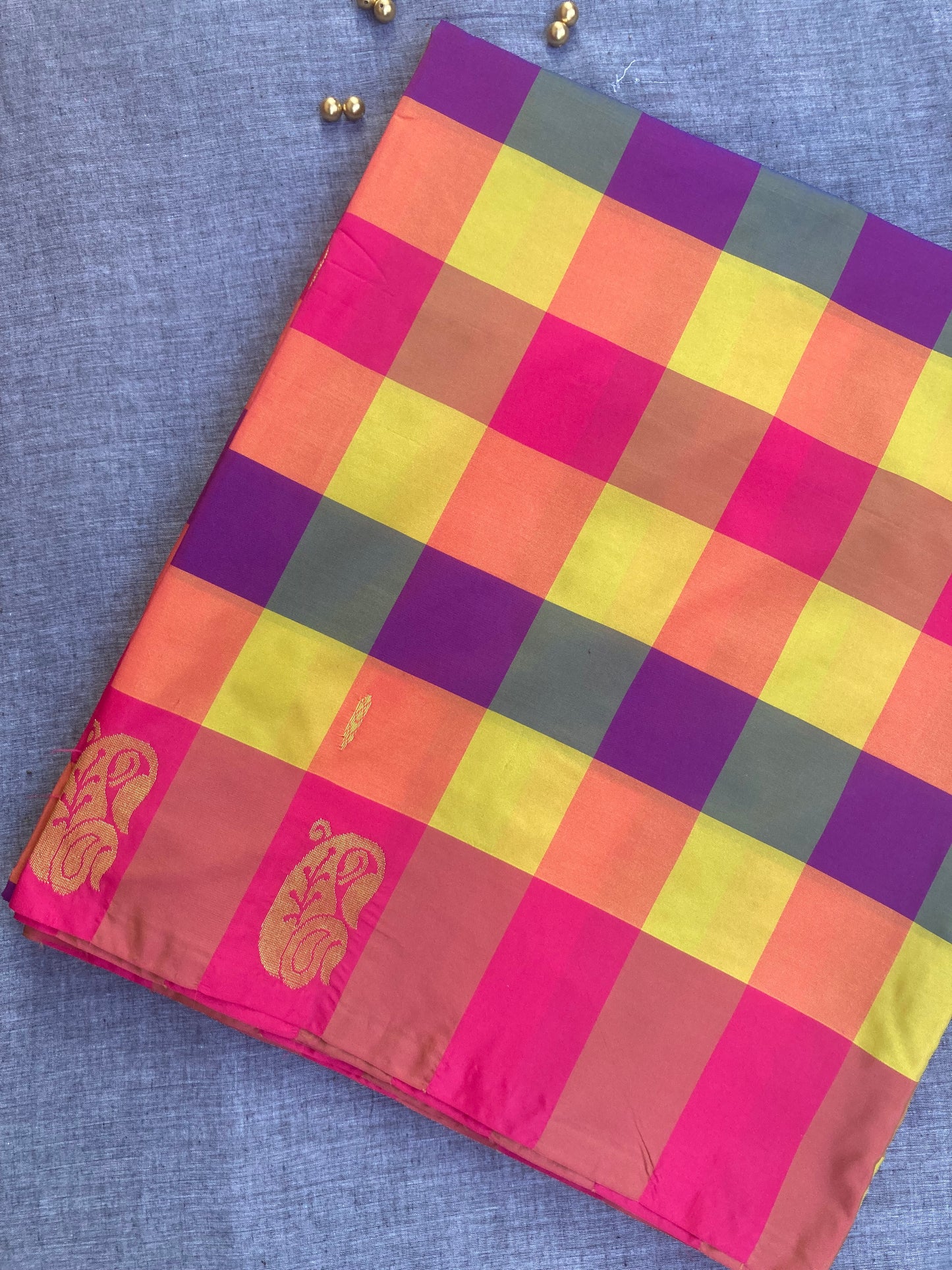 Dark Pink Arni Silk Saree