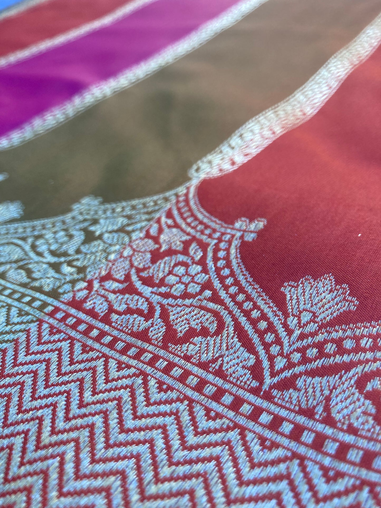 Coral Banarasi Katan Saree