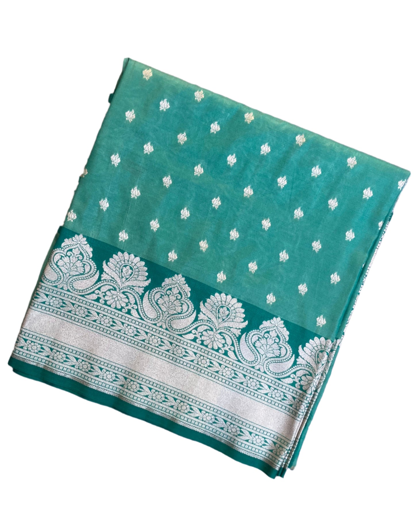 Persian Green Banarasi Katan Saree