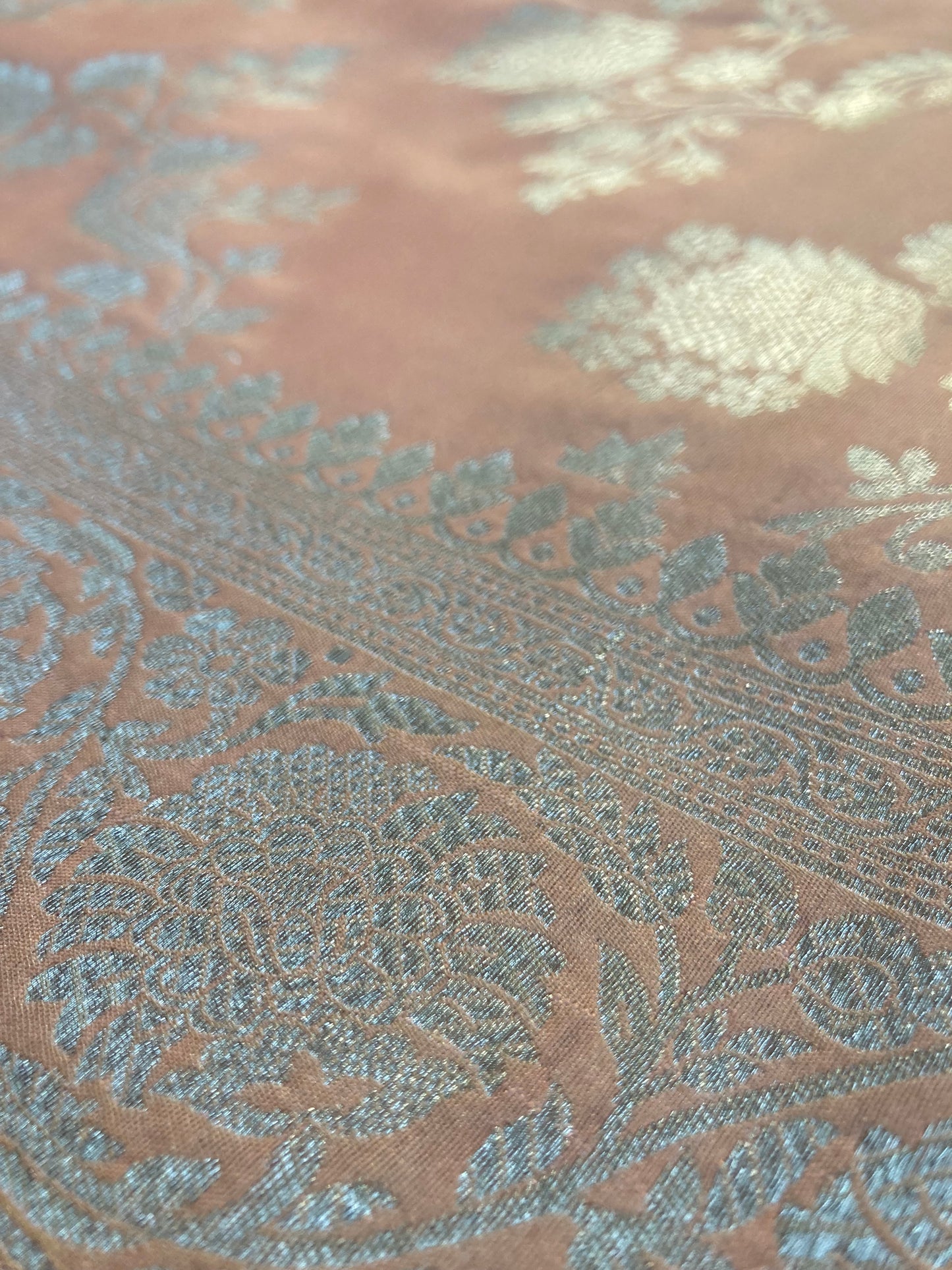 Ivory Banarasi Katan Saree