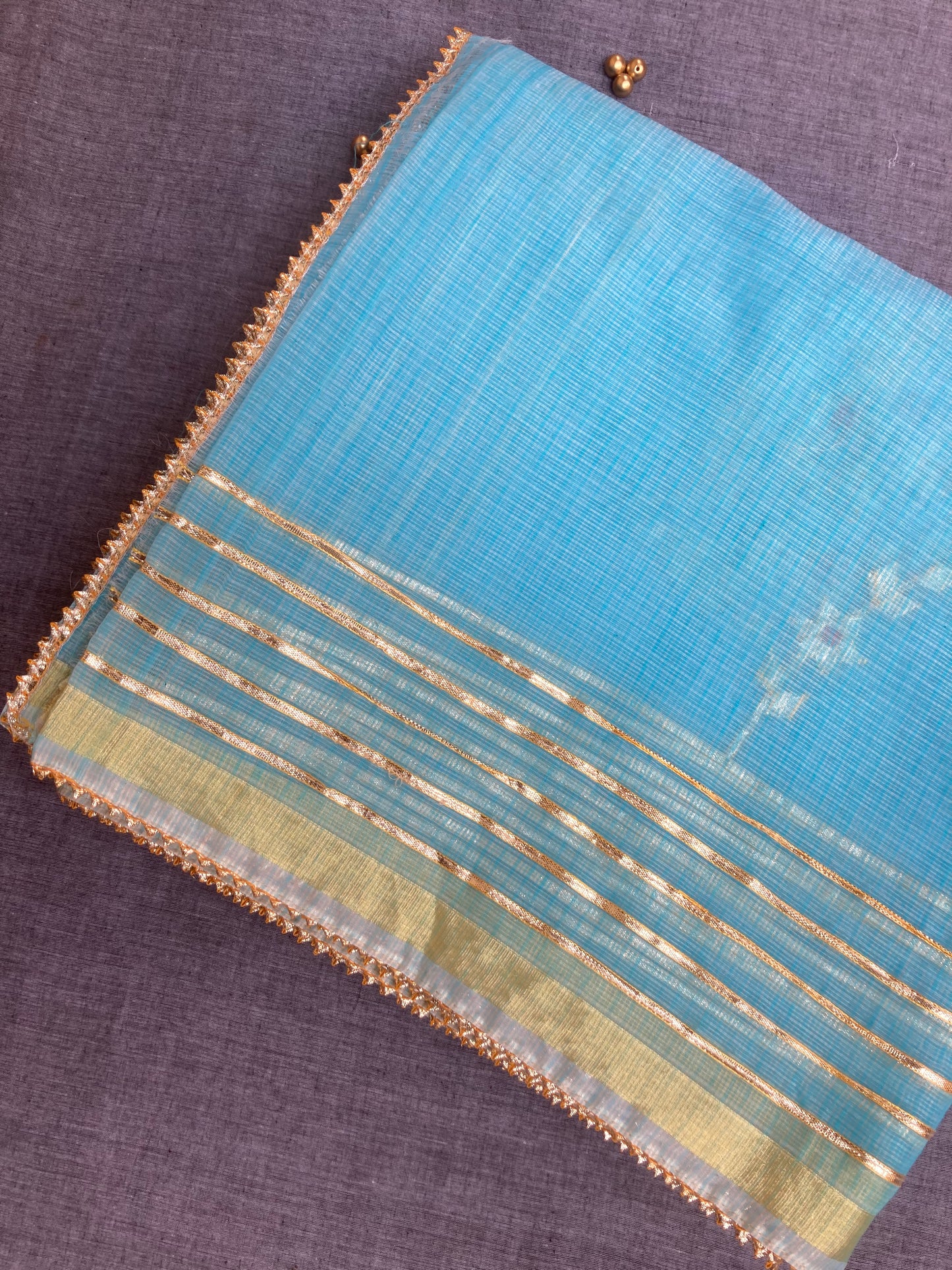 Royal Blue Gotapatti Kota Doria Saree