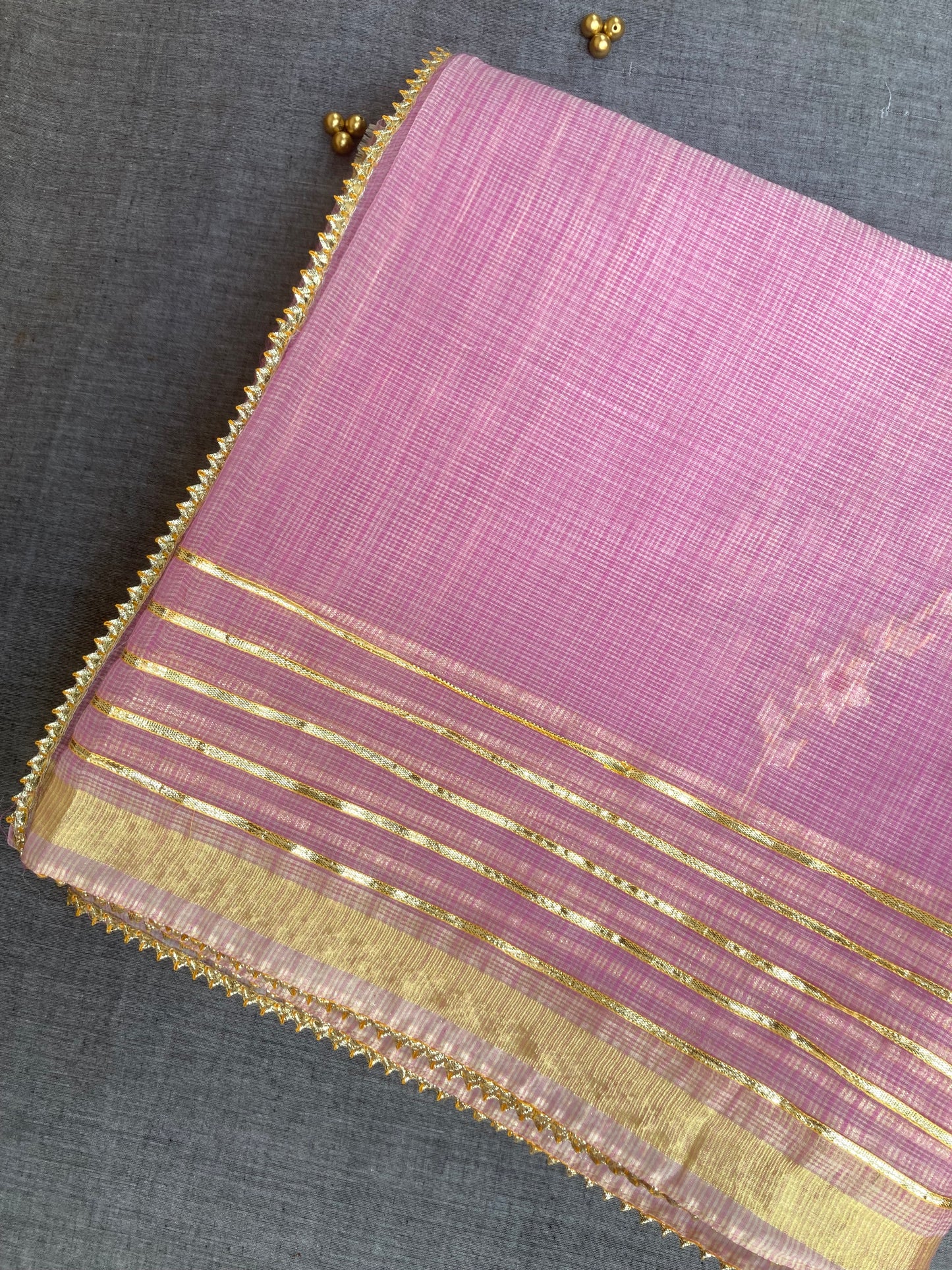 Orchid Gotapatti Kota Doria Saree