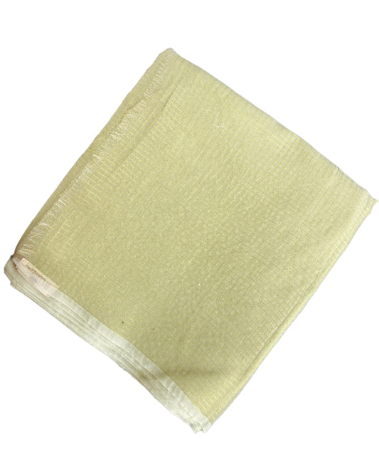 Light Olive Plain Kota Doria Saree