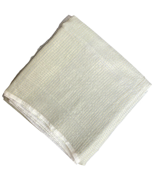 Gray Plain Kota Doria Saree