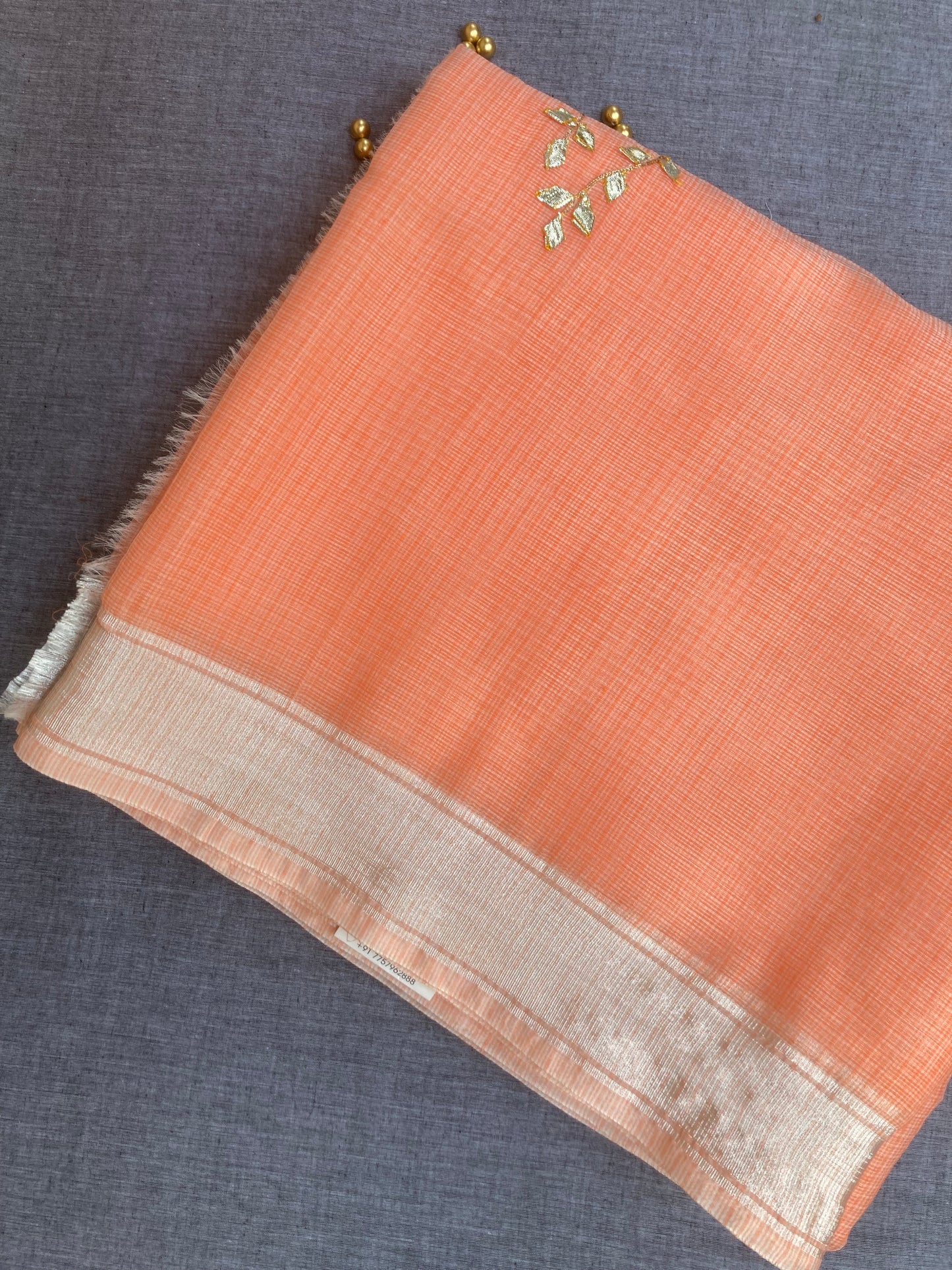 Tomato Gotapatti Kota Doria Saree