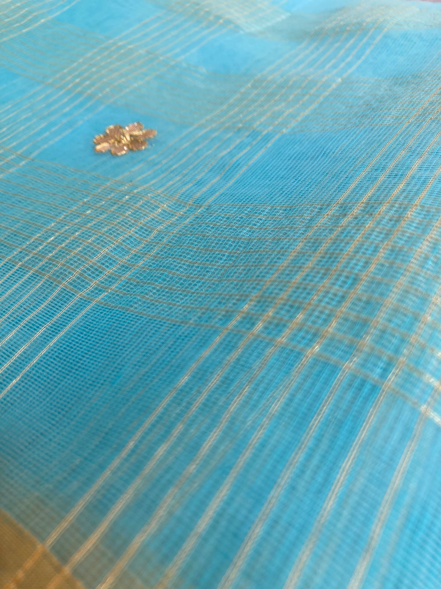 Royal Blue Gotapatti Kota Doria Saree