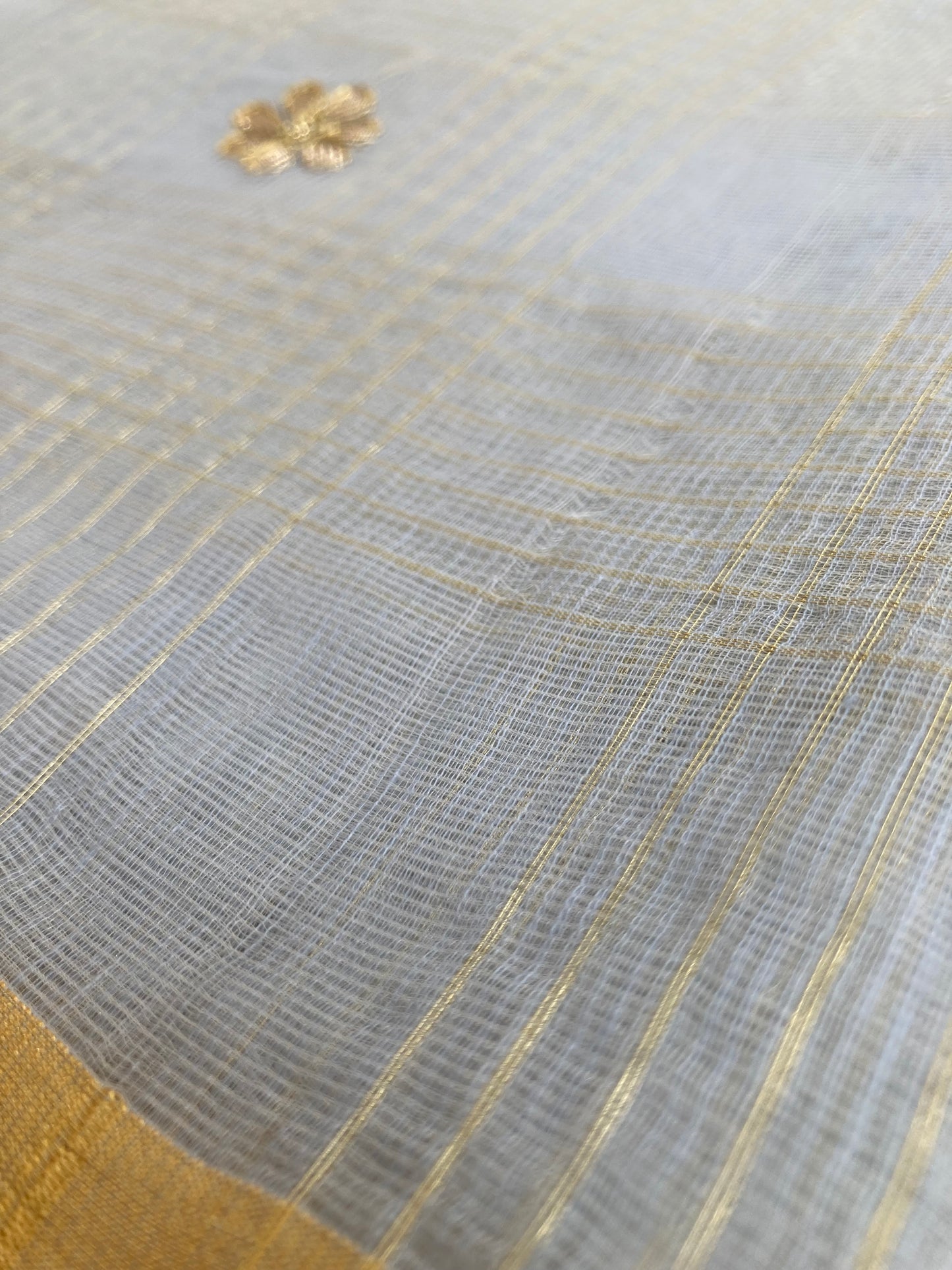 Gray Gotapatti kota Doria Saree
