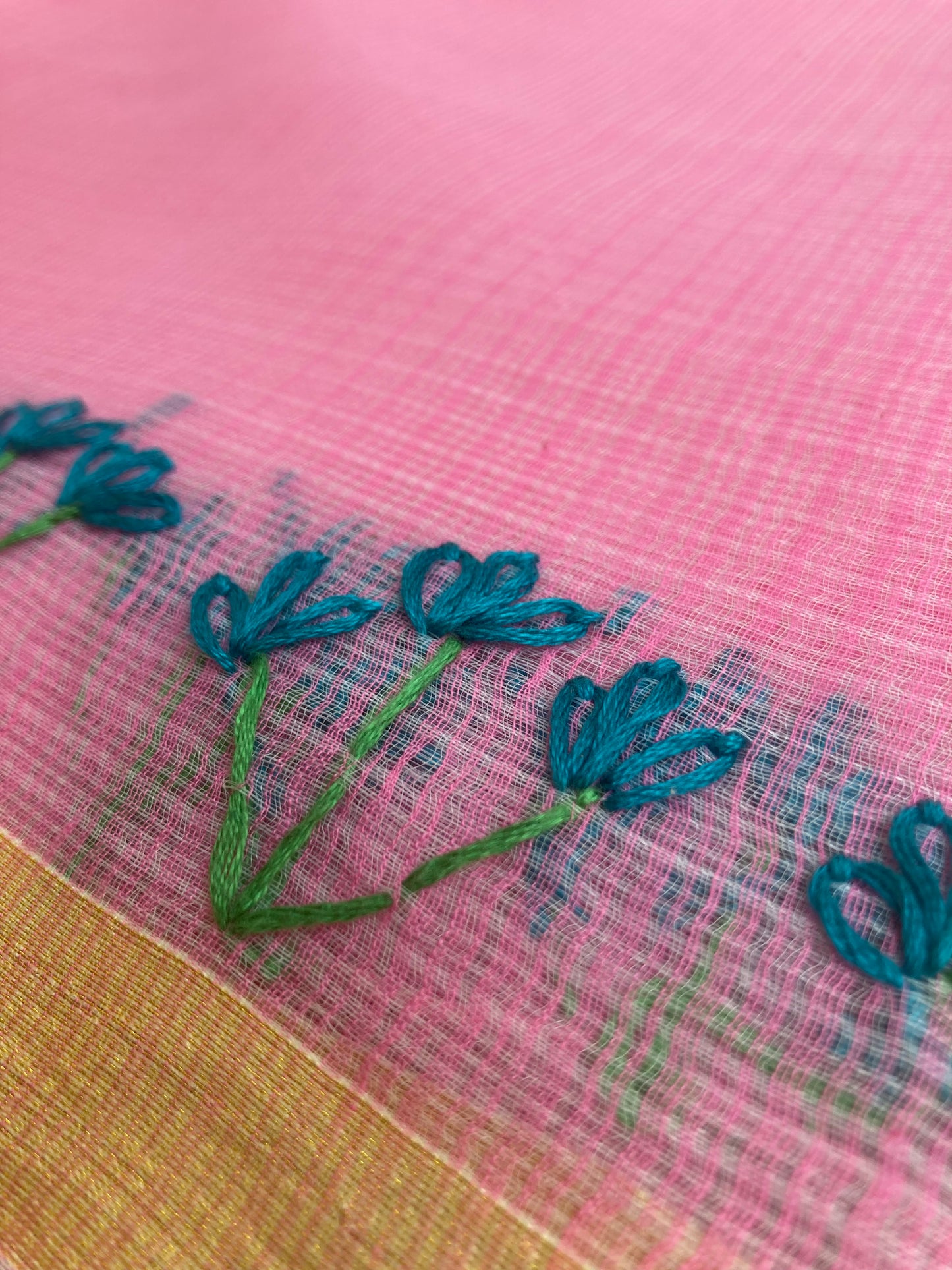 Flamingo Baggecha Kota Doria Saree