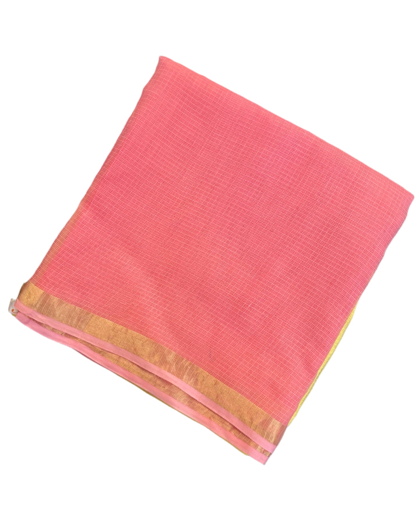 Pastel Red  Ombre-Dyed Kota Doria Saree