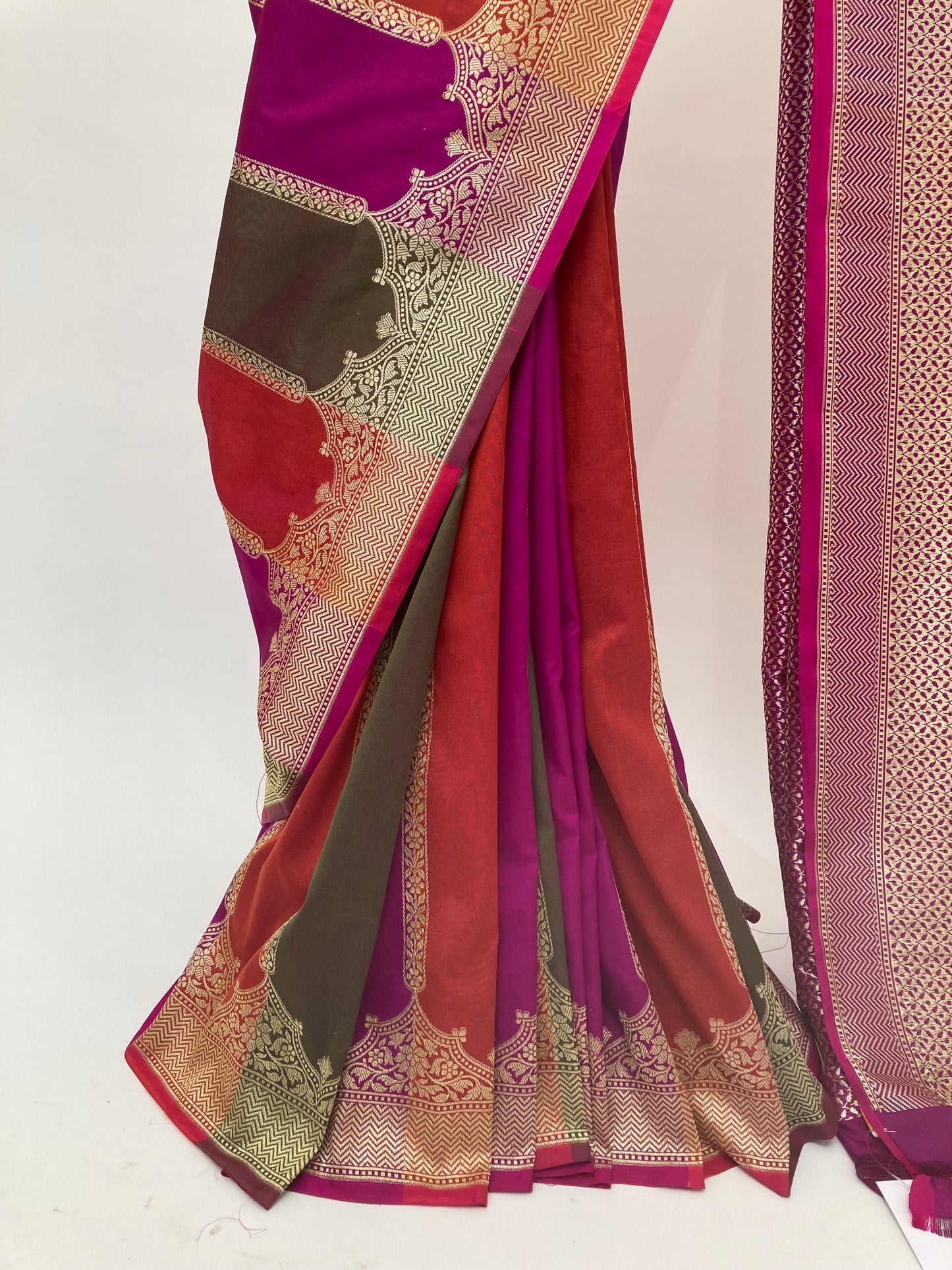 Dark Pink Banarasi Saree