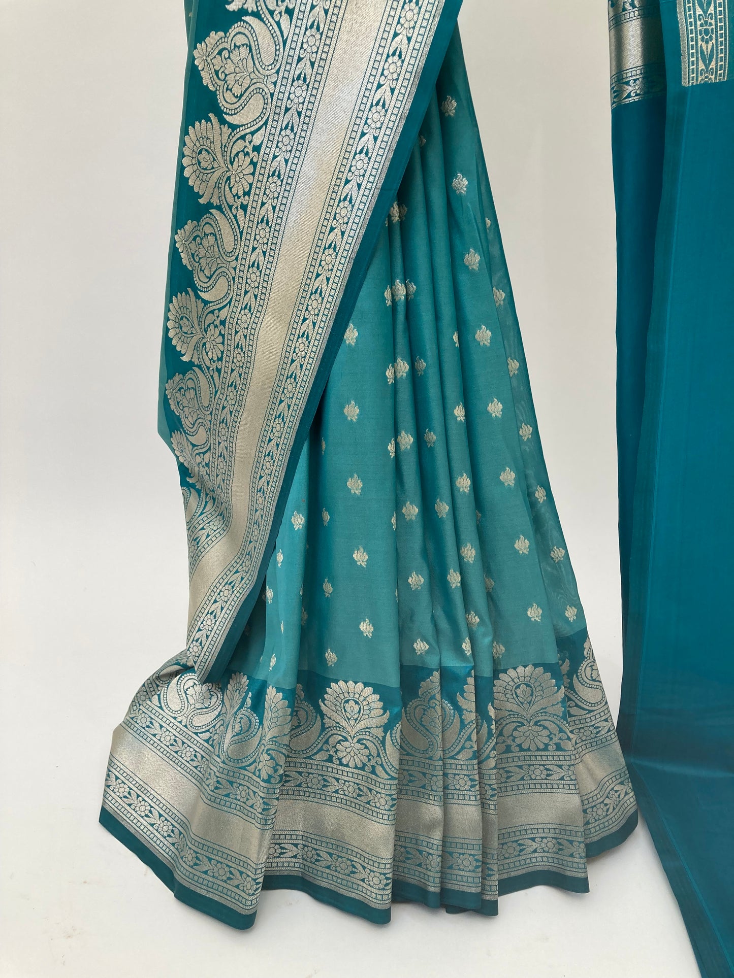 Persian Green Banarasi Katan Saree