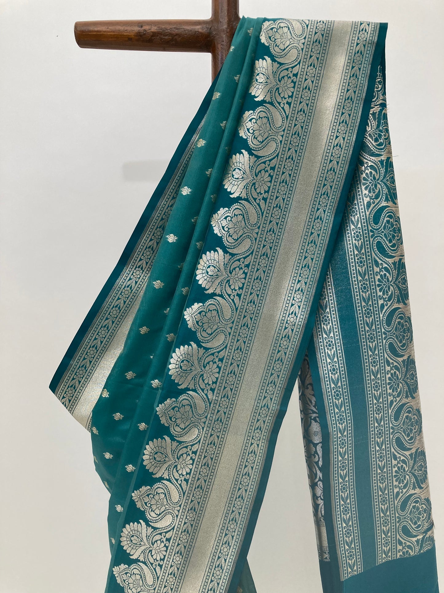 Persian Green Banarasi Katan Saree