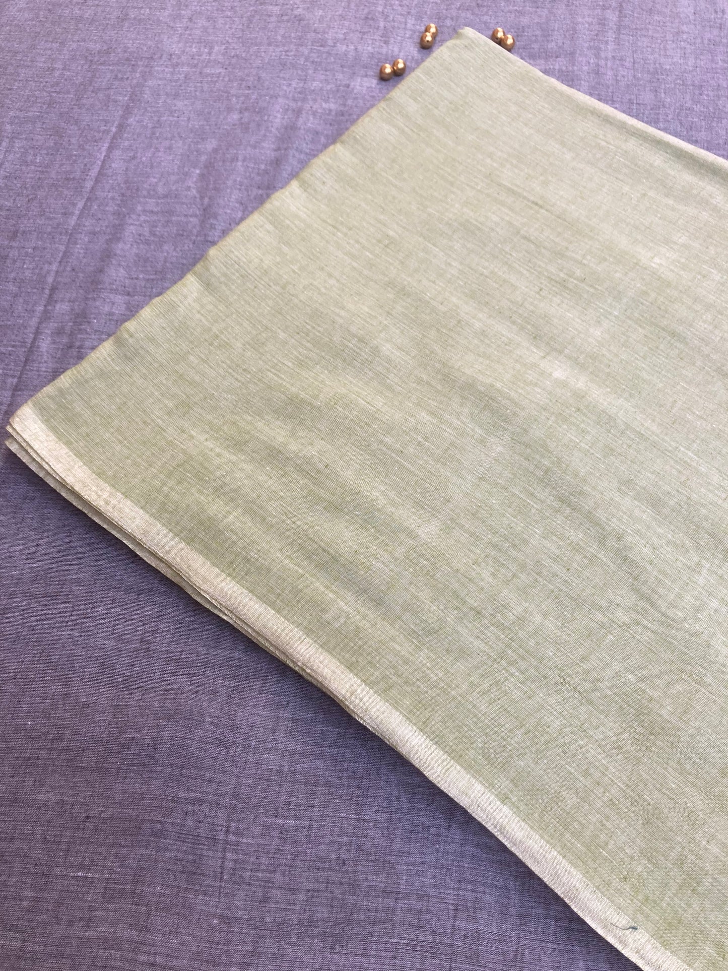 Spring Green Mul Cotton Saree