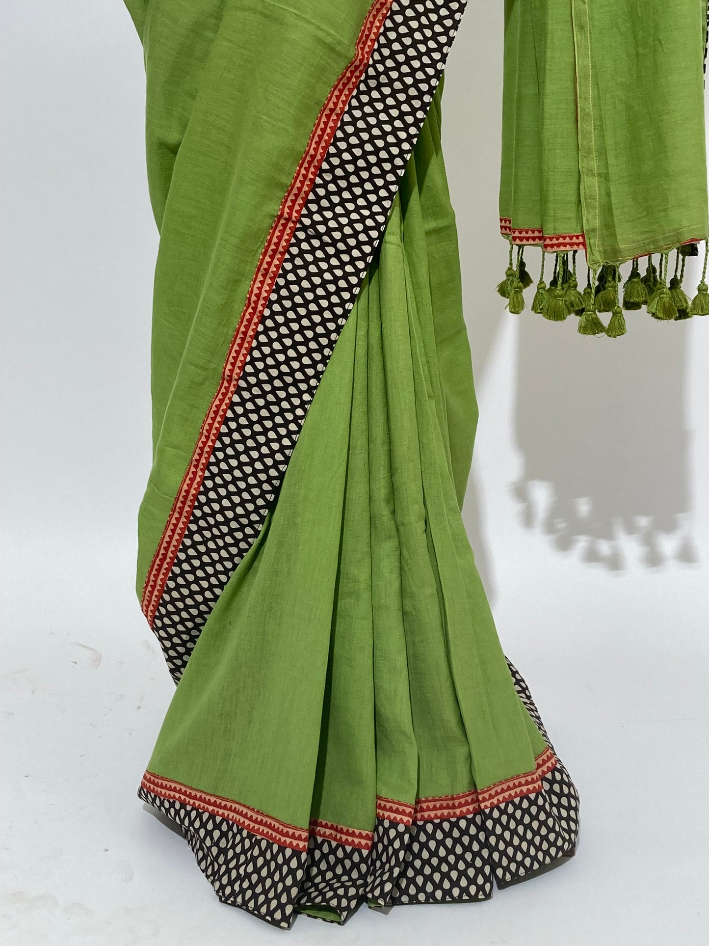 Light Green Maanto Concept Saree