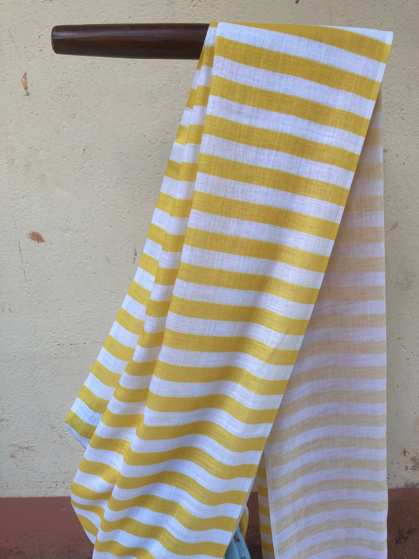 Lemon Yellow Jute Cotton Saree