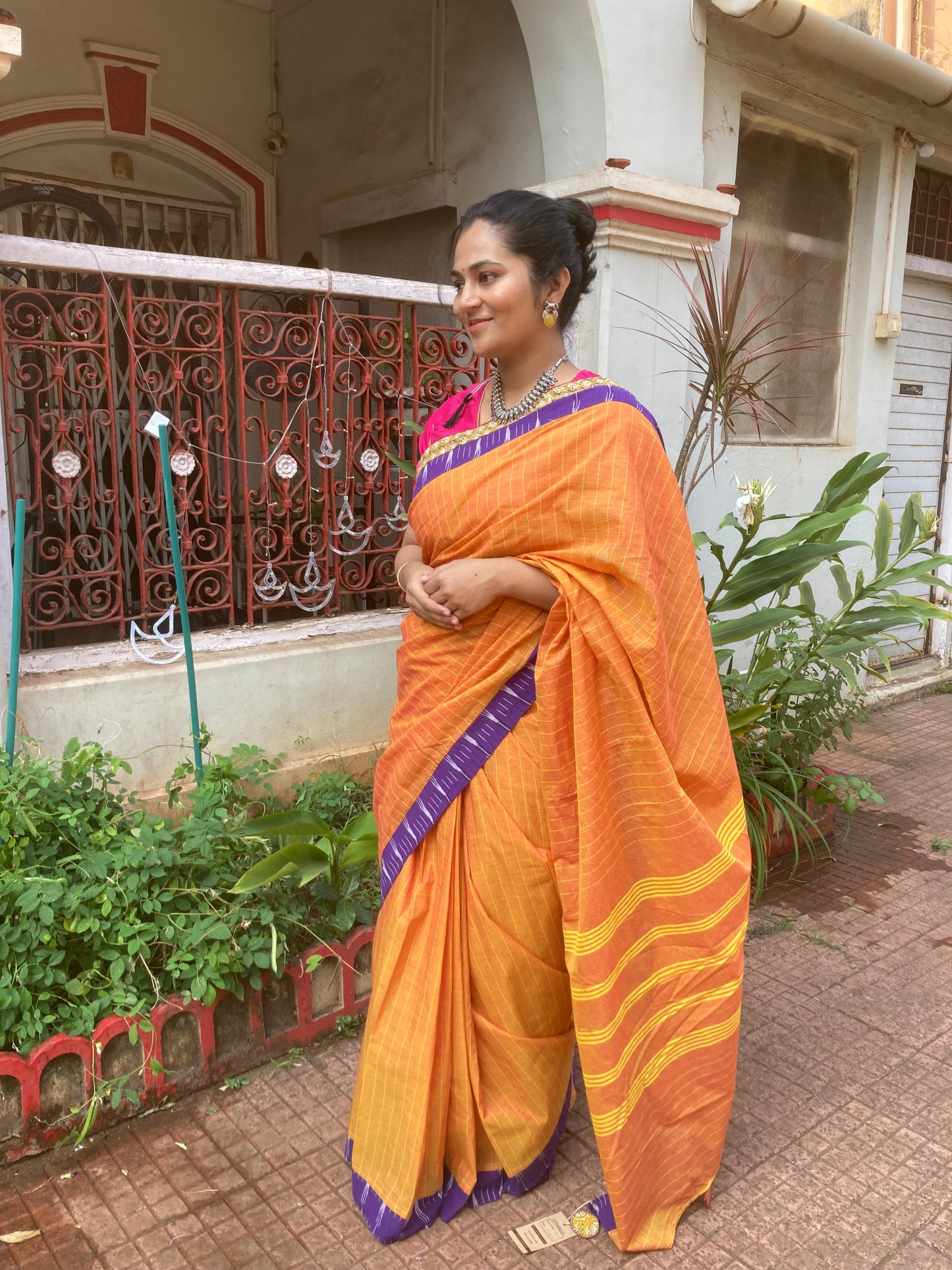 Dark Yellow Maanto Concept Saree