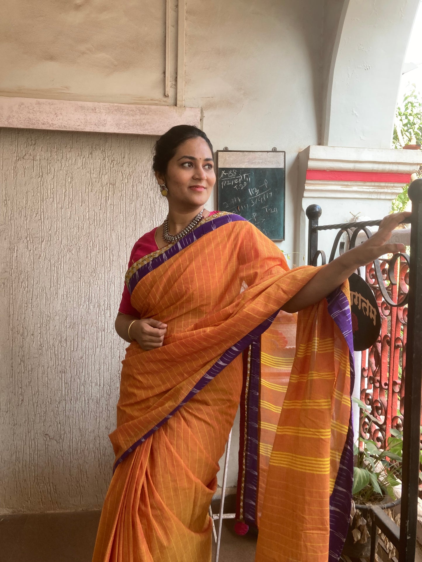 Dark Yellow Maanto Concept Saree