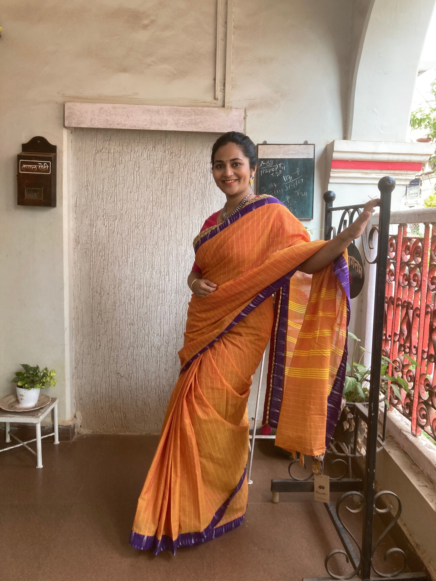 Dark Yellow Maanto Concept Saree