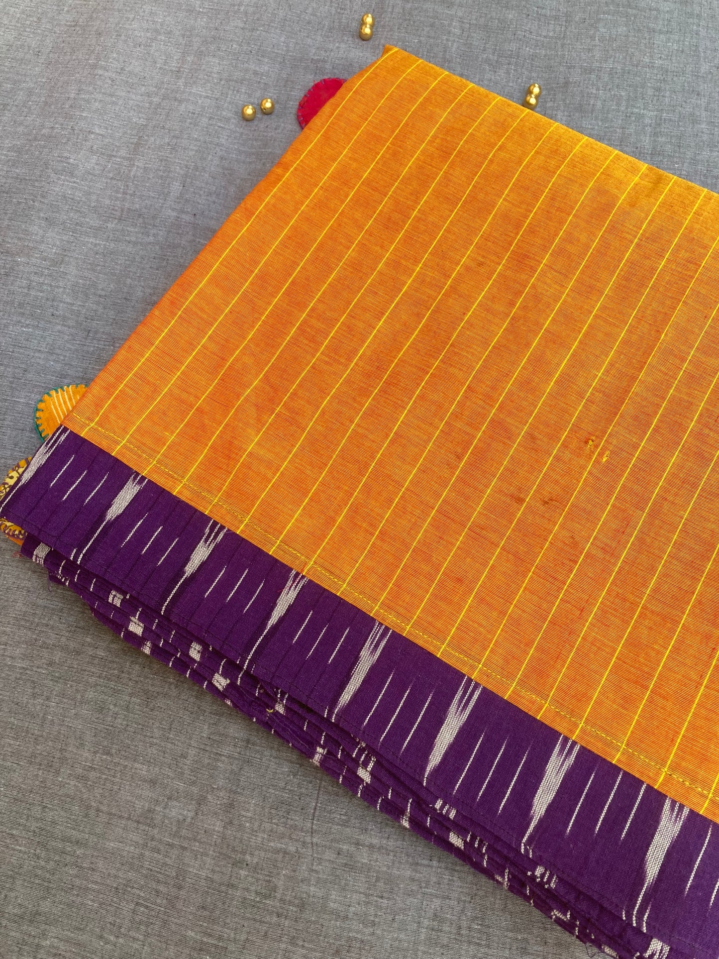 Dark Yellow Maanto Concept Saree