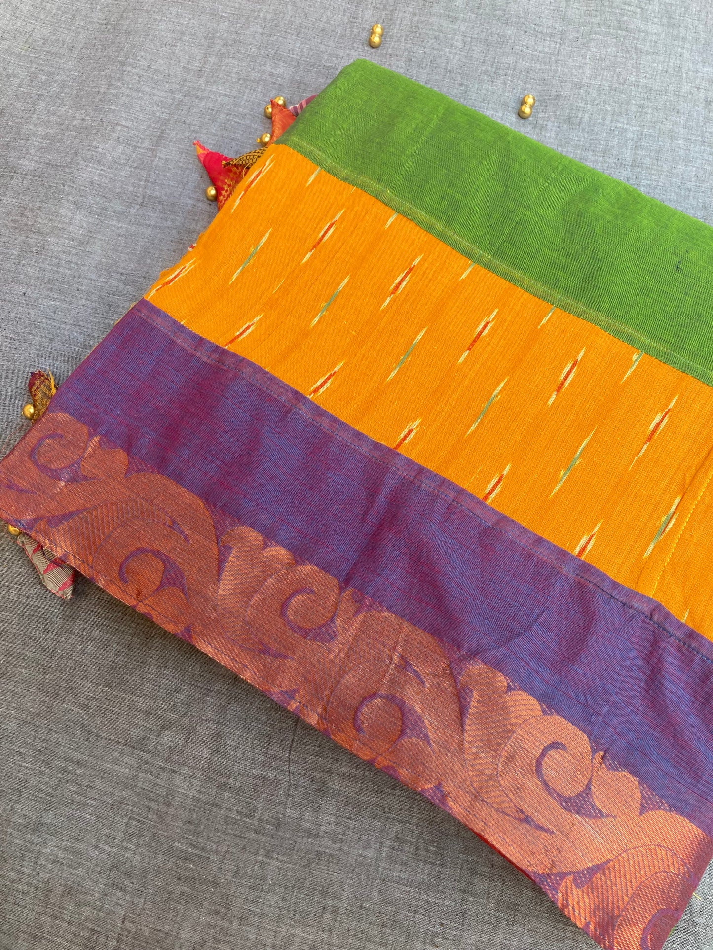 Light Green Maanto Concept Saree