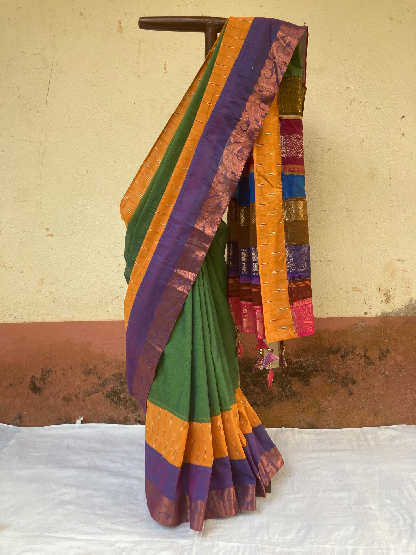 Light Green Maanto Concept Saree