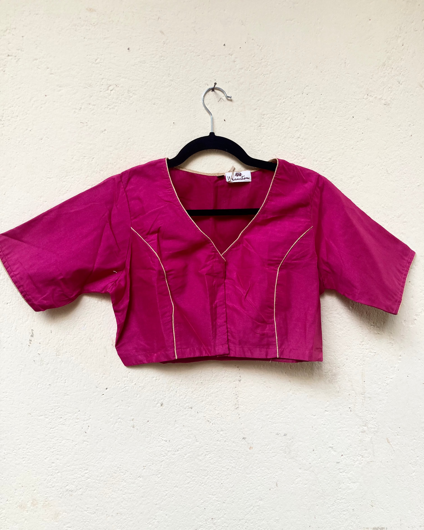 Dark Pink Cotton Silk Blouse