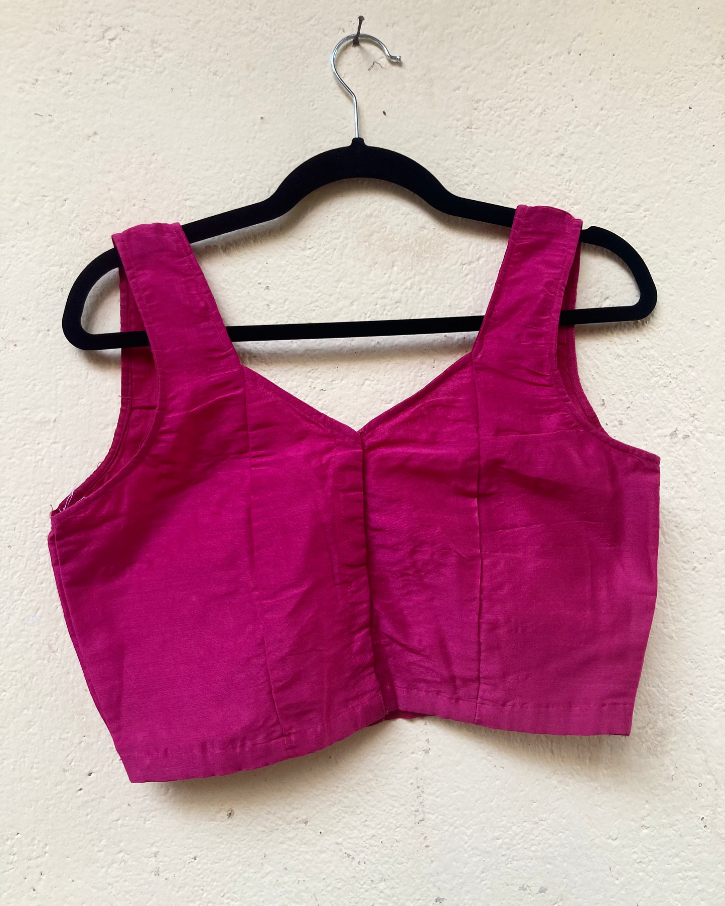 Dark Pink Cotton Silk Blouse