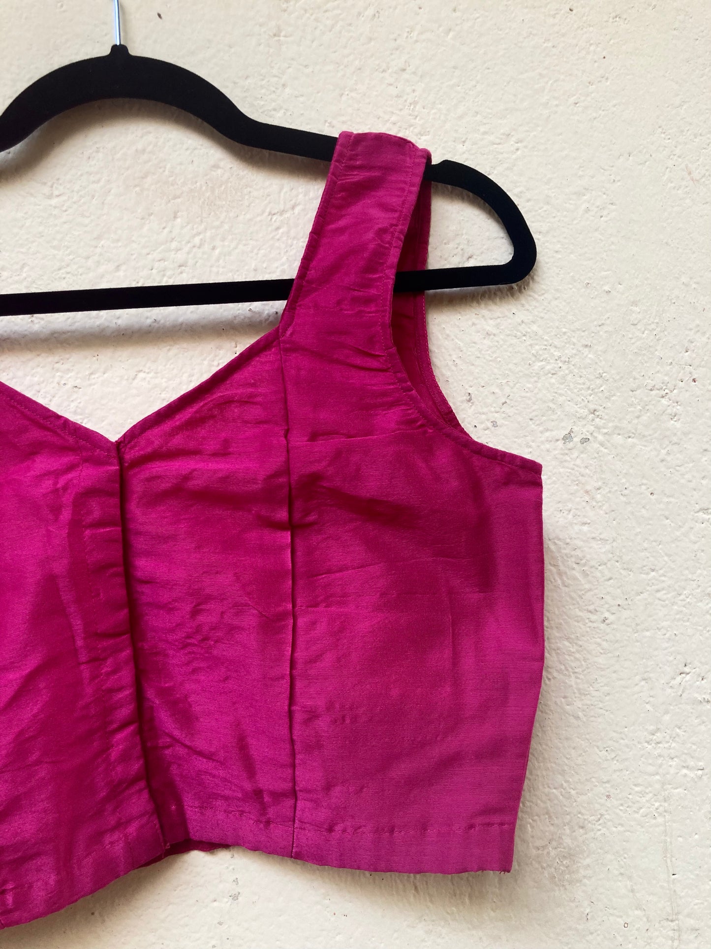 Dark Pink Cotton Silk Blouse