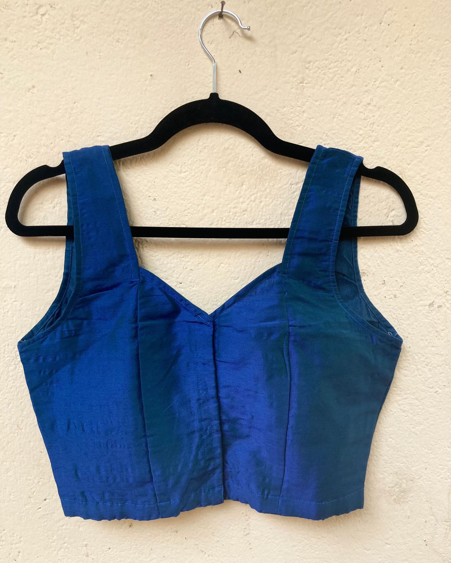 Midnight Blue Cotton silk blouse