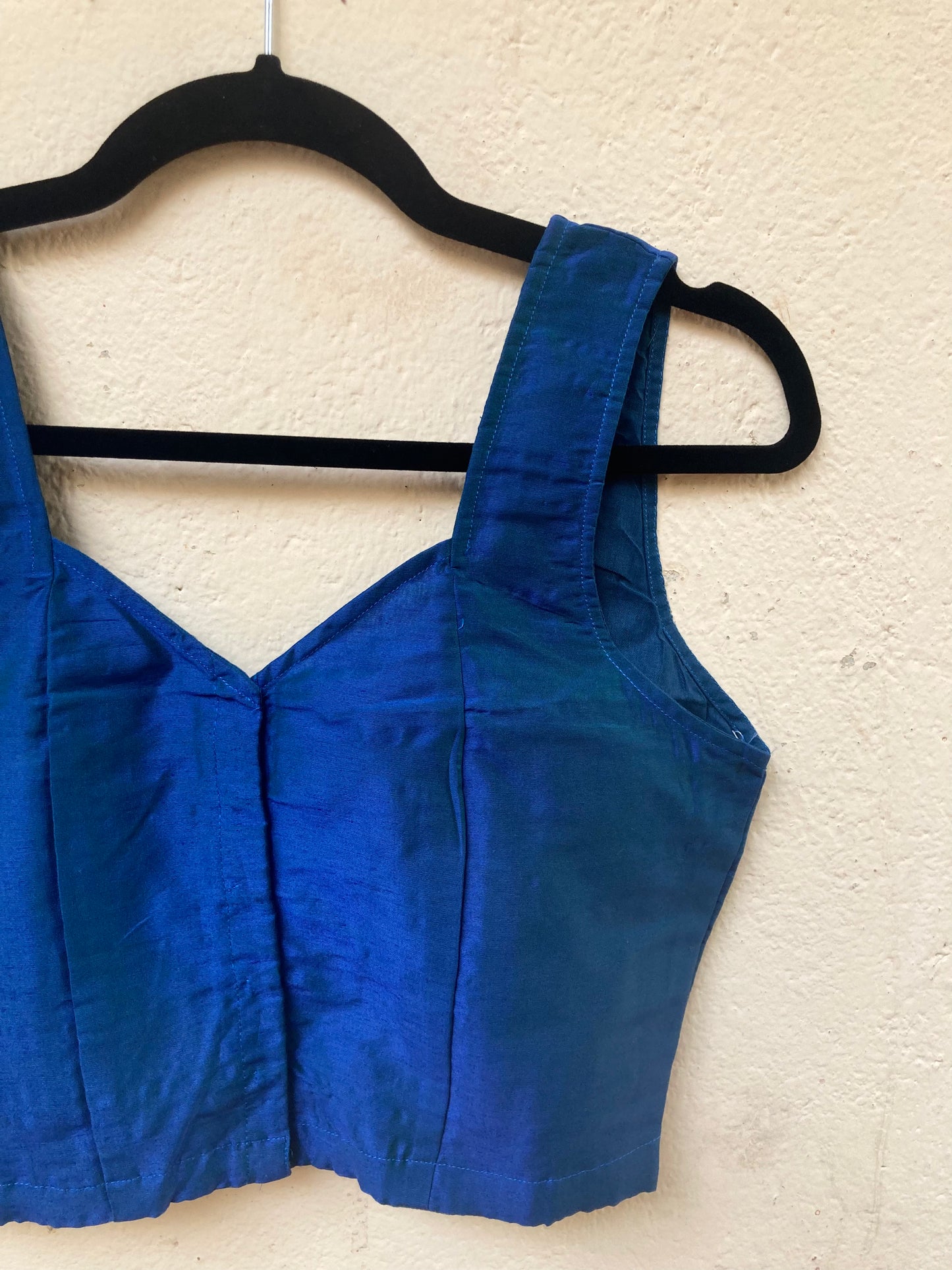 Midnight Blue Cotton silk blouse