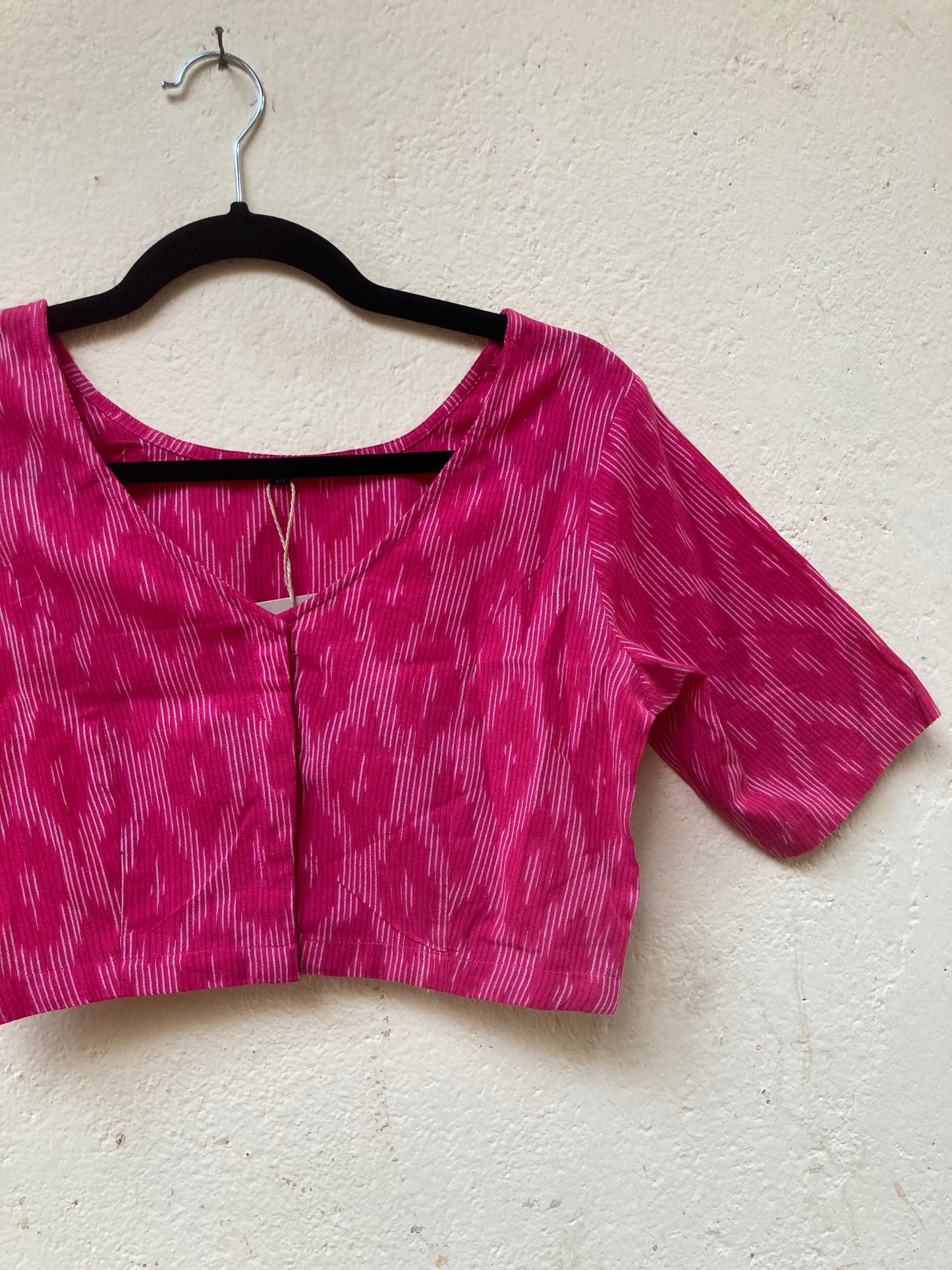 Dark Pink Ikkat Blouse