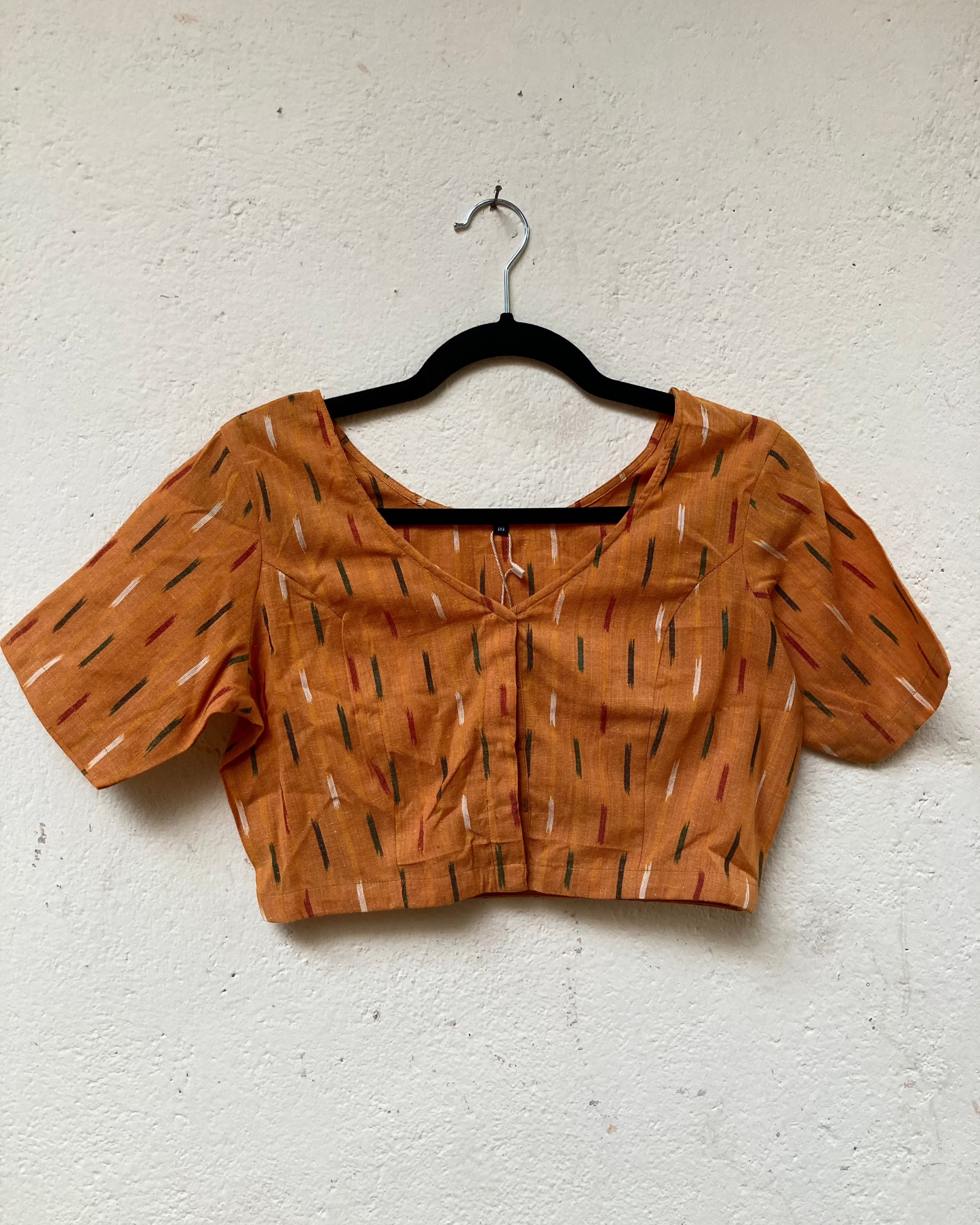 Turmeric Yellow Ikkat Blouse