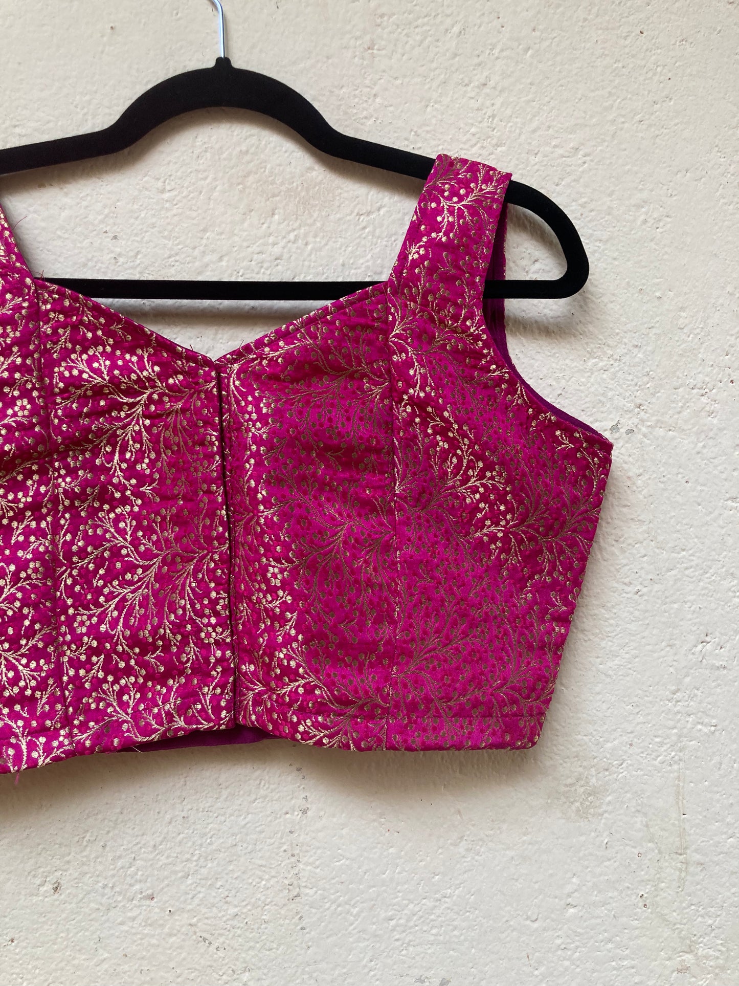 Pink Brocade Blouse