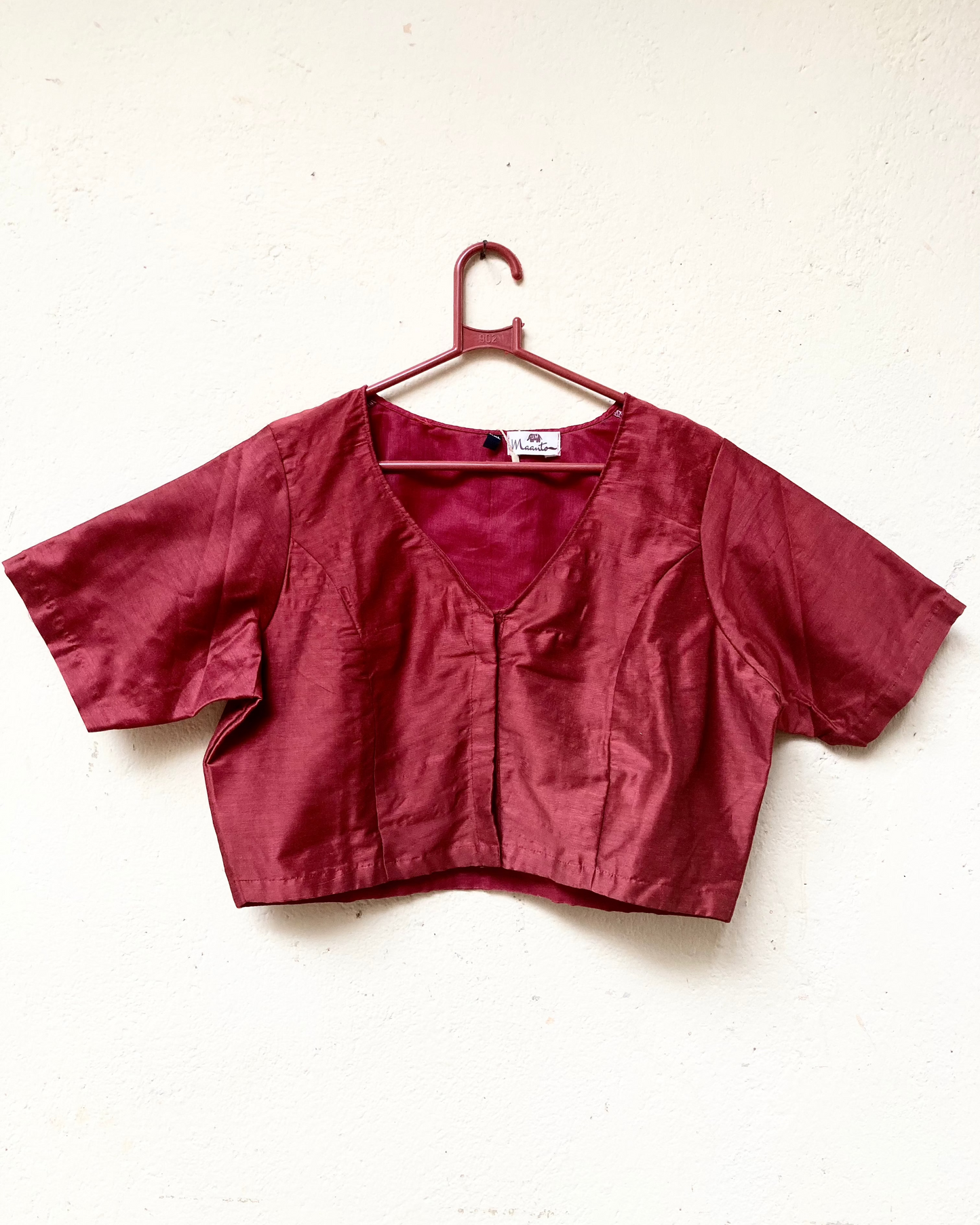 Maroon Cotton Silk Blouse