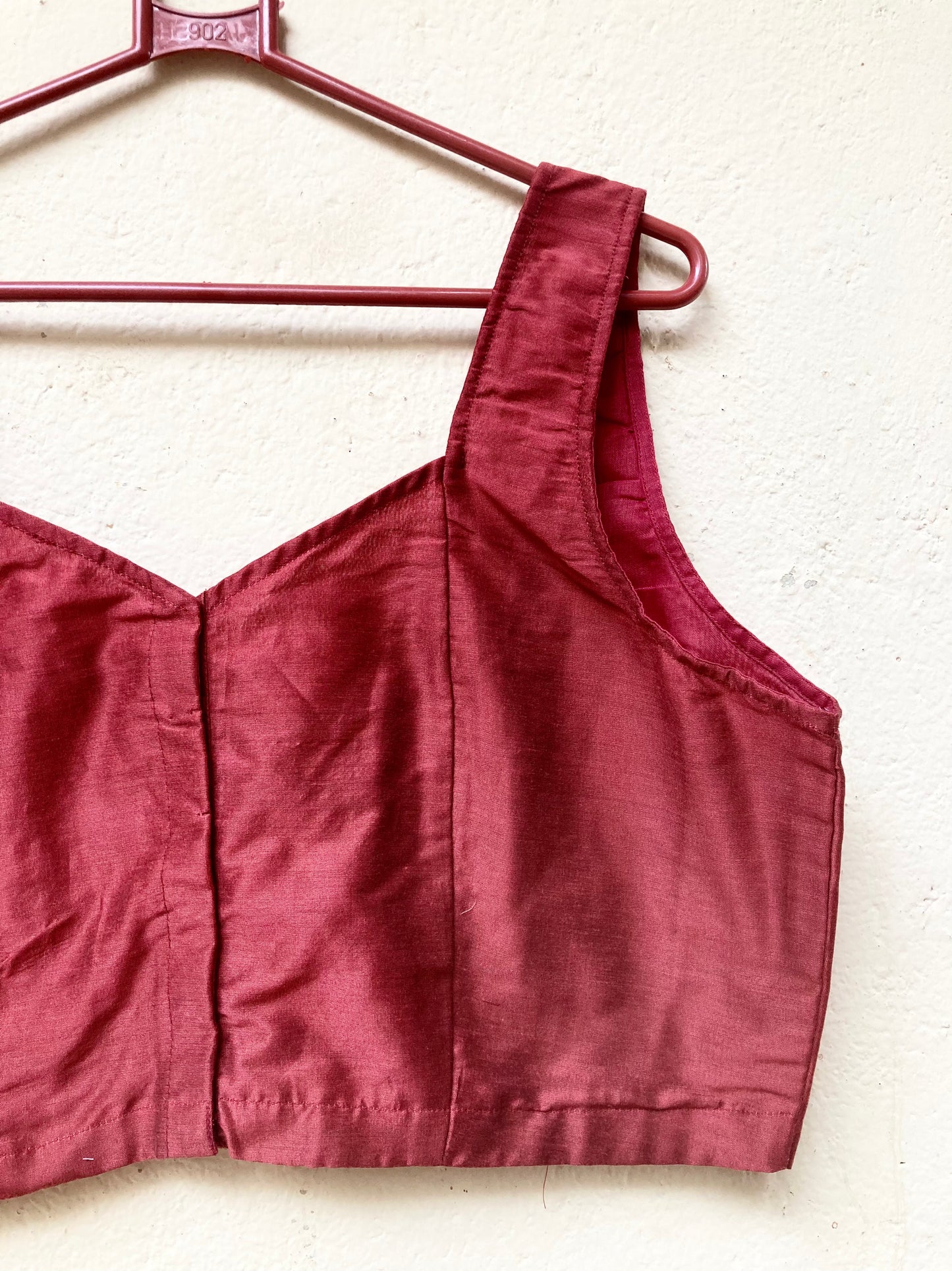 Maroon Cotton Silk Blouse