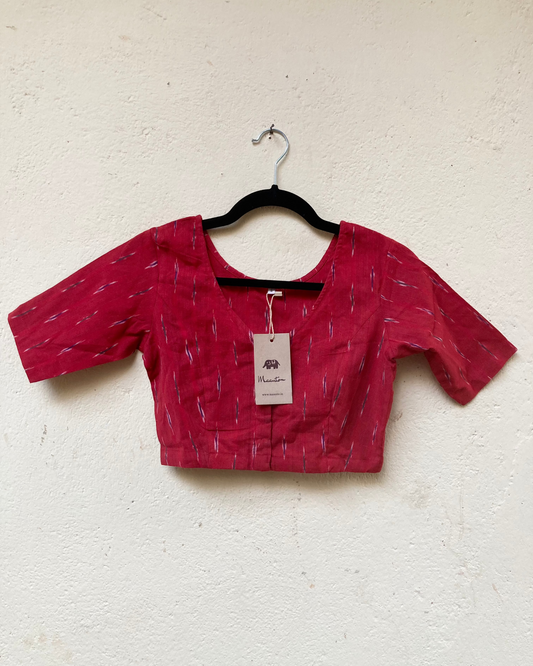 Maroon Ikkat Blouse