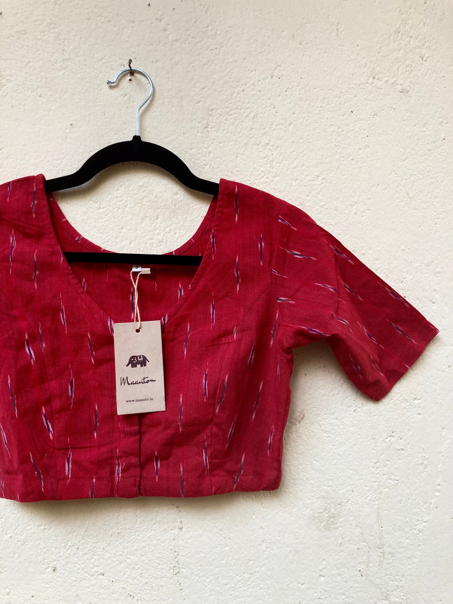 Maroon Ikkat Blouse
