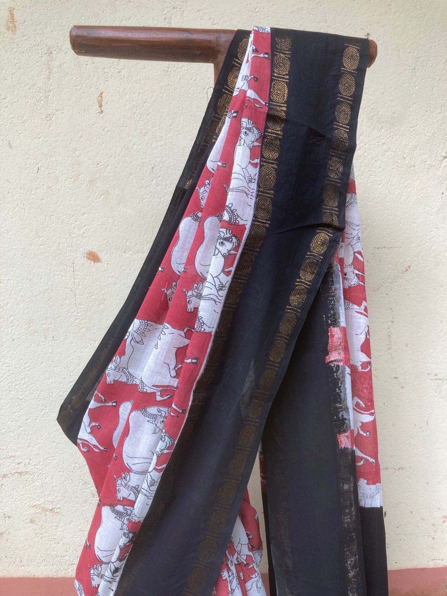 Red And Black Sungudi Saree