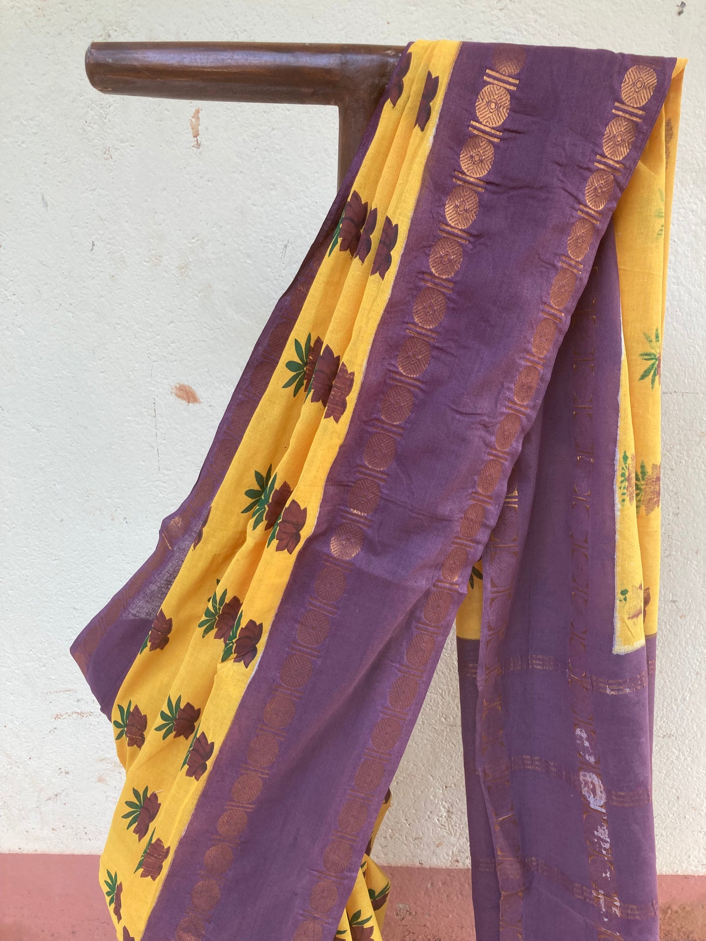 Turmeric Yellow Sungudi Saree